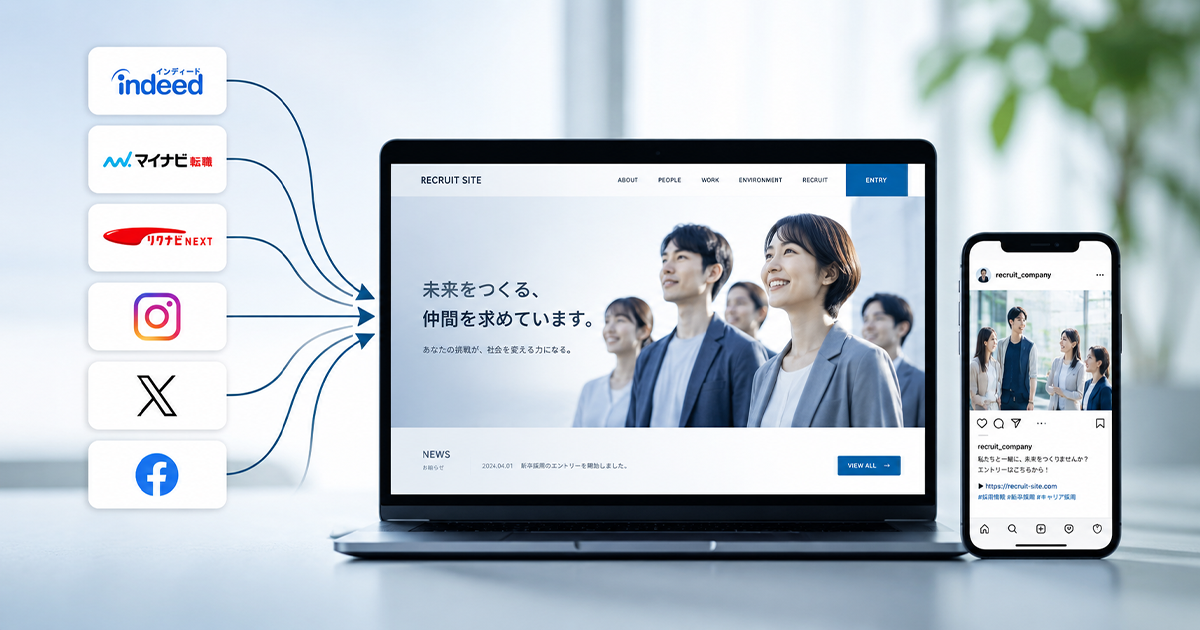 求人媒体やSNSと連携した集客経路の設計