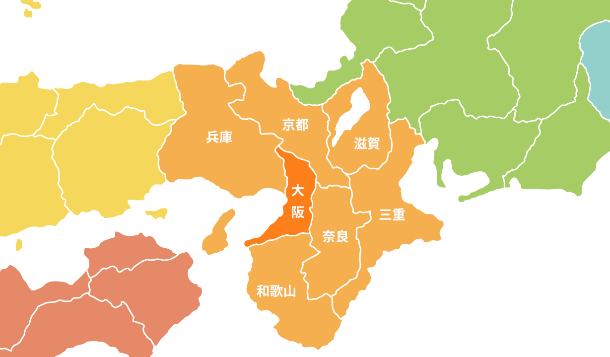 対応エリアの図