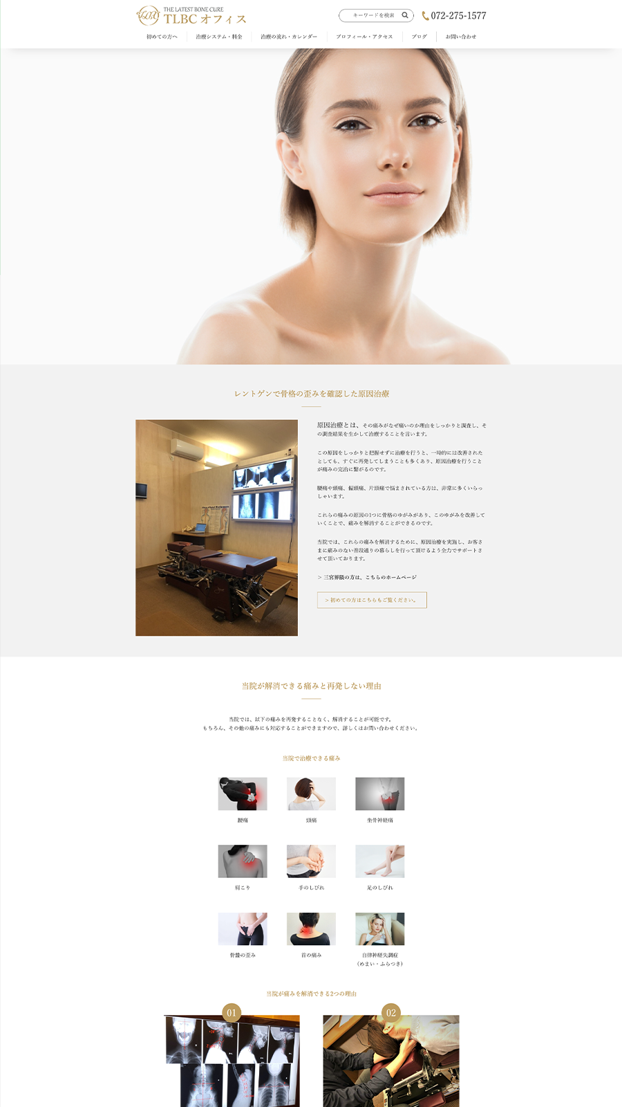 PCで見たTLBCオフィスサイトのトップページ