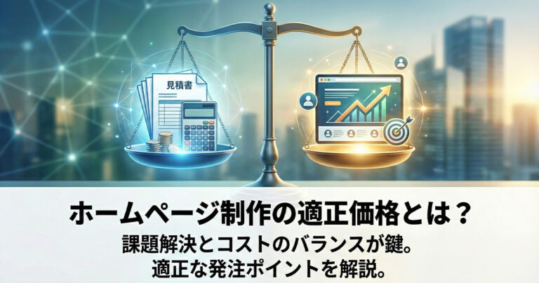 ホームページ制作を適正価格で発注するためのポイント