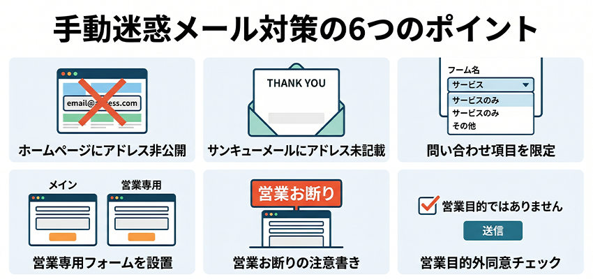 手動で送られてくる迷惑メールの対策方法