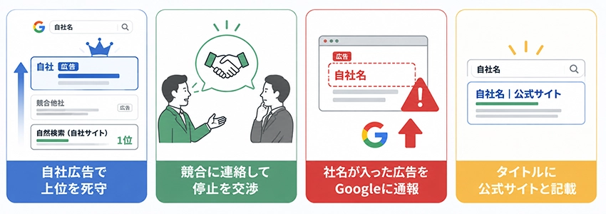 自社名でGoogle広告を出稿された時の対処法