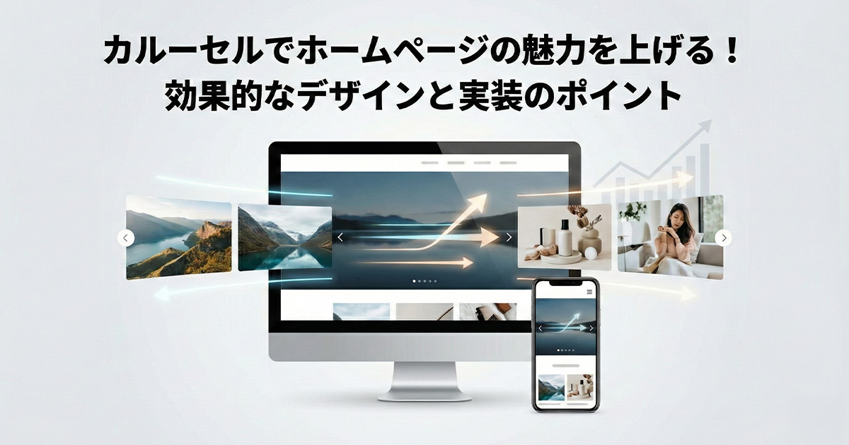 カルーセルでホームページの魅力を上げる！効果的なデザインと実装のポイント