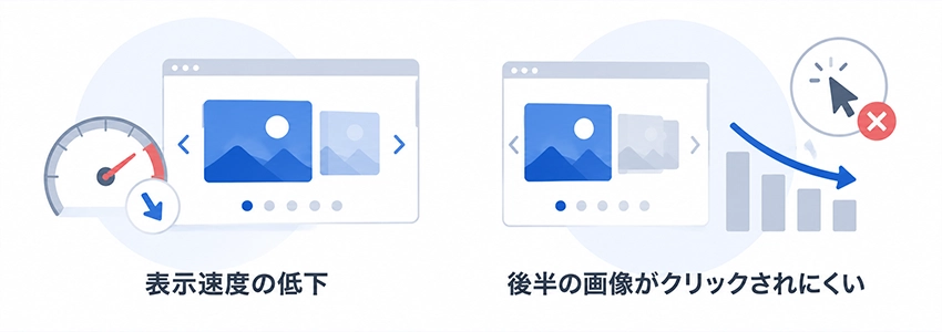 カルーセルを導入するデメリット