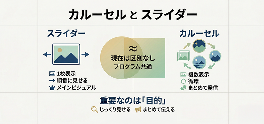 カルーセルとスライダーの違い