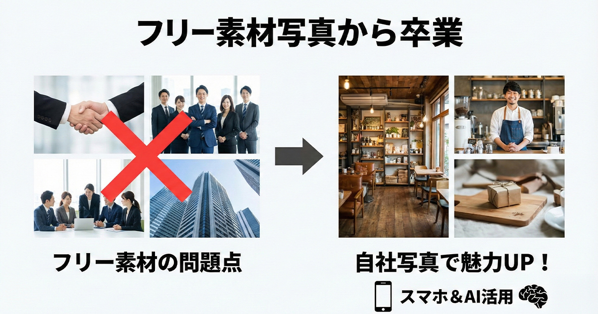 フリー素材写真から卒業