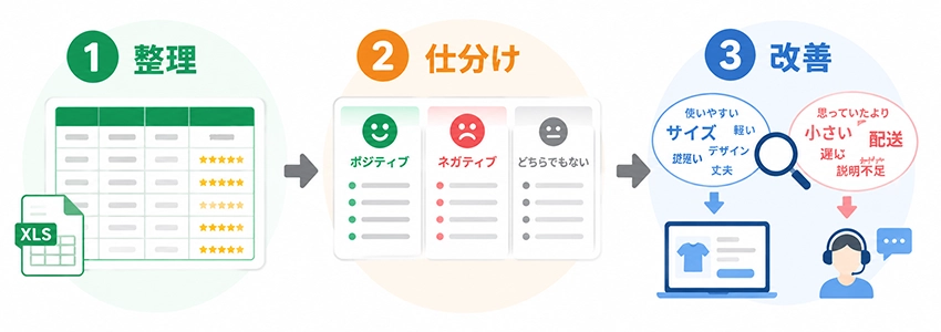 商品レビューの分析方法