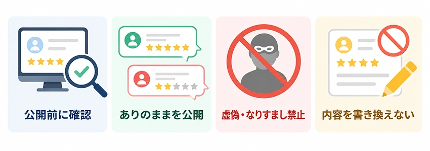 商品レビューを集める時の注意点