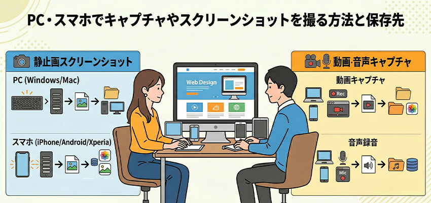 PC・スマホでキャプチャやスクリーンショットを撮る方法と保存先