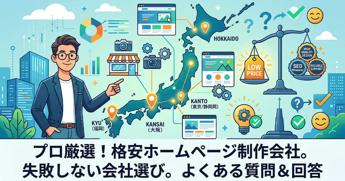 プロ厳選!格安ホームページ制作会社。失敗しない会社選び。よくある質問&回答