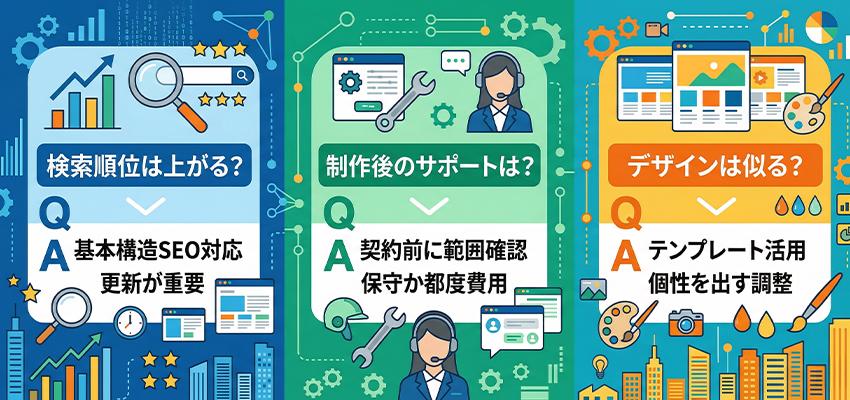 格安のホームページ制作会社選びでよくある質問と回答