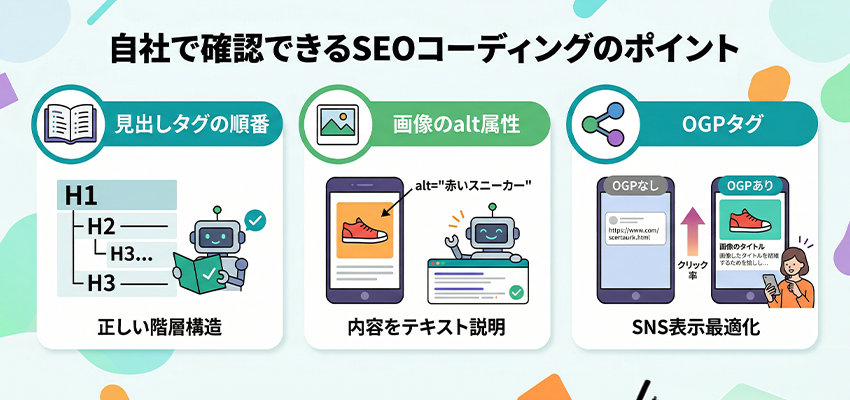 自社で確認できるSEOコーディングのポイント