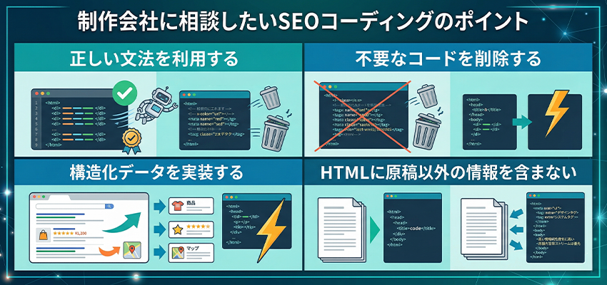 制作会社に相談したいSEOコーディングのポイント