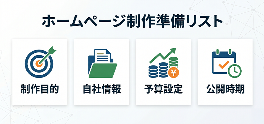 ホームページ制作会社を探す前に準備しておくこと
