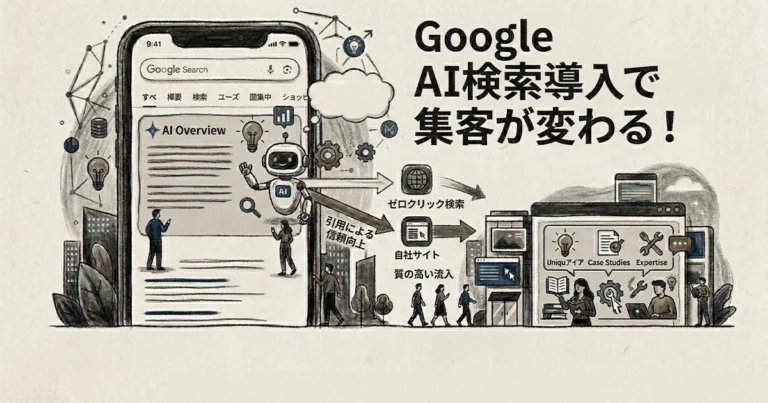 Google検索のAIによる概要がホームページの集客に与える影響