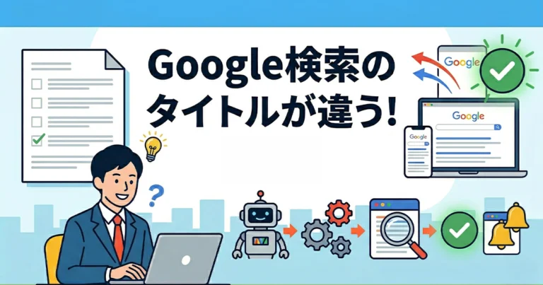 Googleの検索結果のタイトルが違う！反映されない原因と対策法