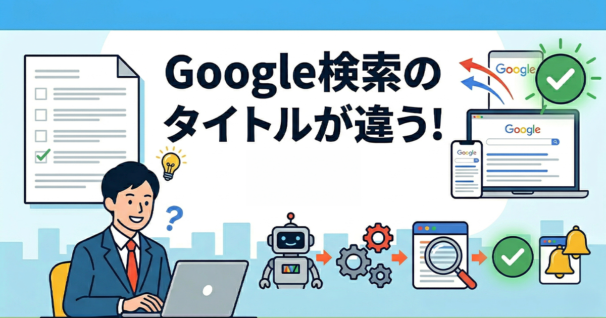 Google検索のタイトルが違う！