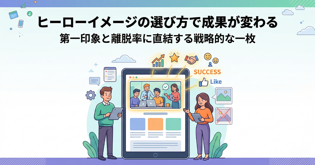 ヒーローイメージの選び方で成果が変わる！第一印象と離脱率に直結する戦略的な一枚