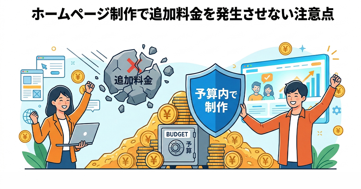 ホームページ制作で追加料金を発生させない注意点