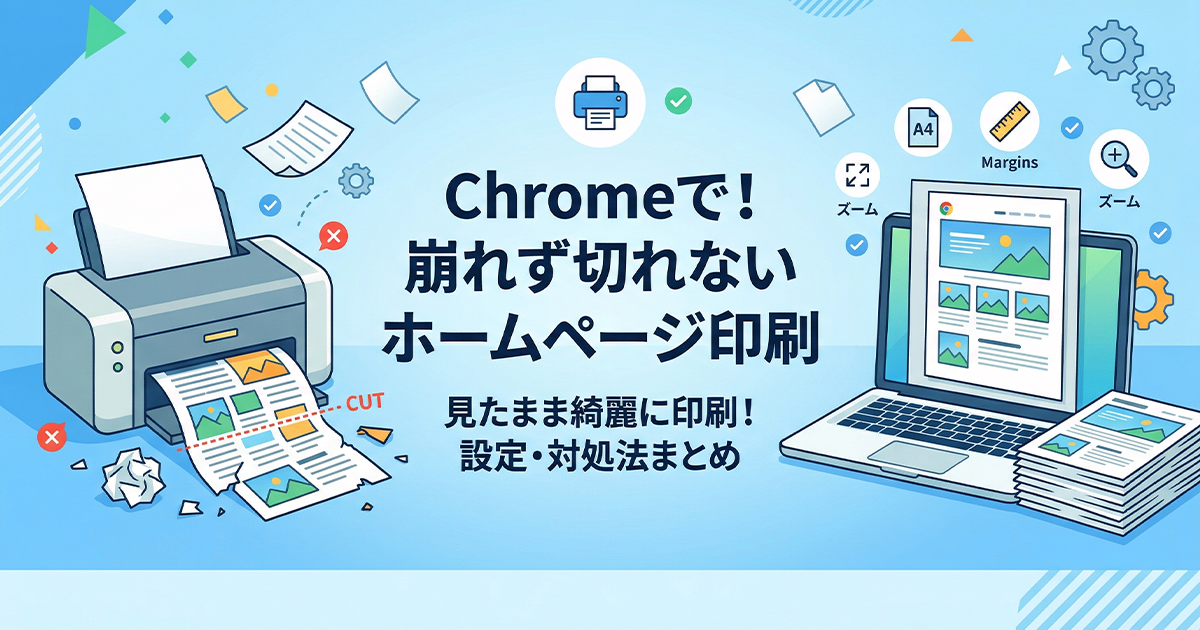Chromeで！崩れず切れないホームページ印刷