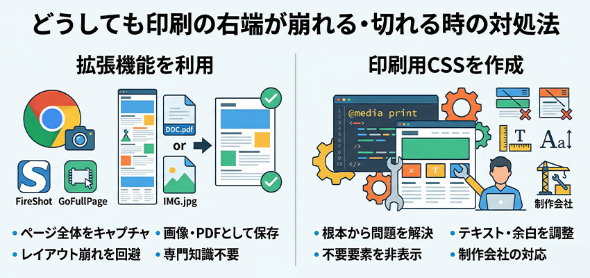 どうしても印刷の右端が崩れる・切れる時の対処法