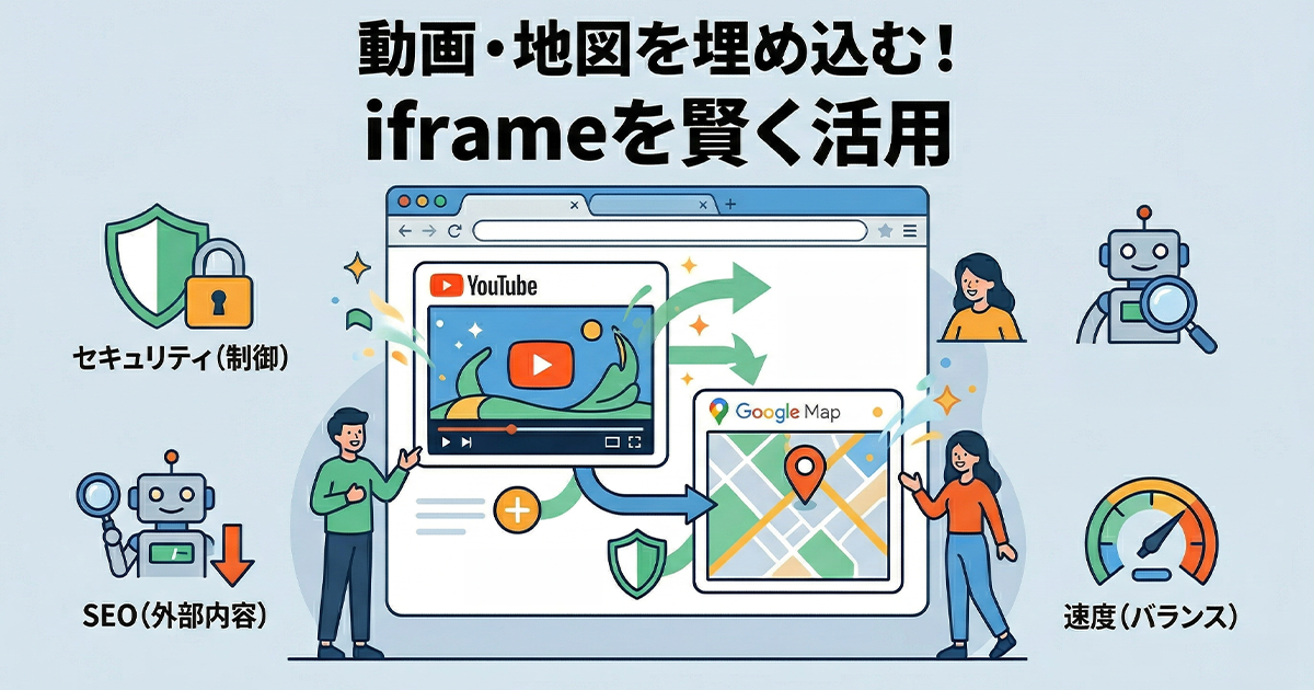 動画や地図を埋め込む！iframe（インラインフレーム）を賢く活用