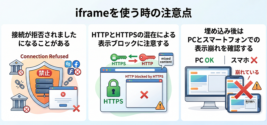 iframeの使う時の注意点