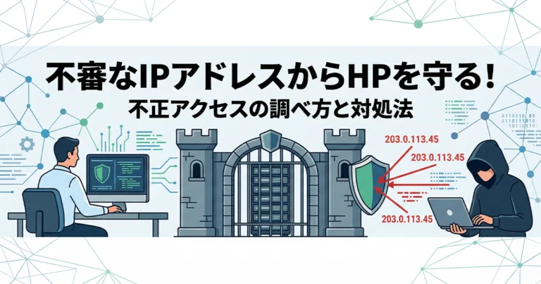 不審なIPアドレスからホームページを守る！不正アクセスの調べ方と対処法