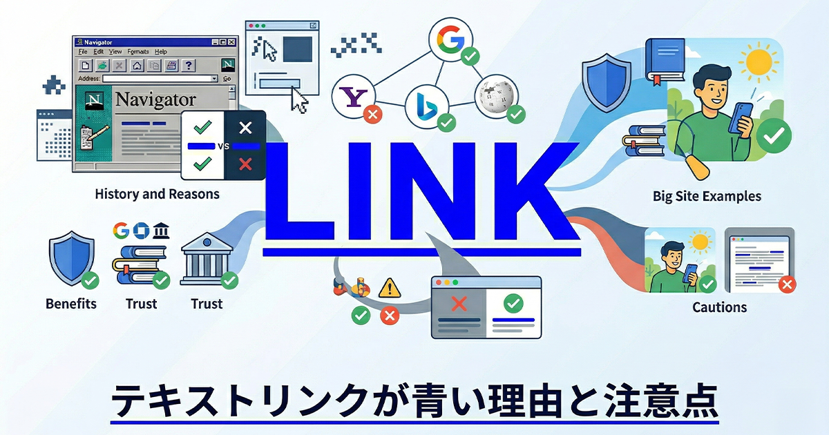 テキストリンクが青い理由と注意点
