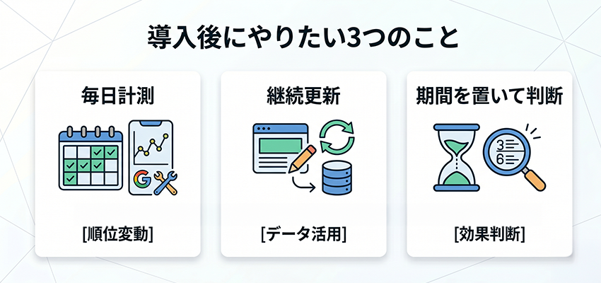 検索順位チェックツールを導入したら行いたいこと