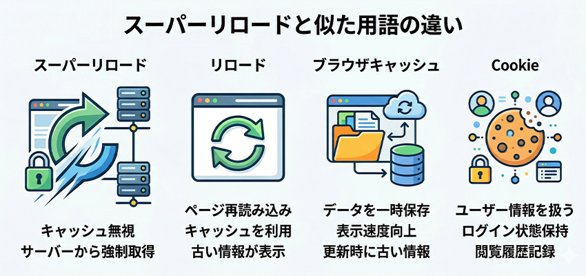 スーパーリロードと似た用語の違い