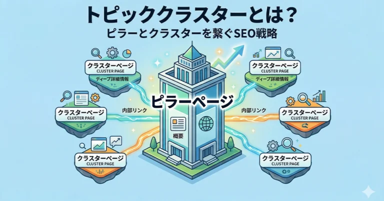トピッククラスターとは？ピラーとクラスターを内部リンクで繋げるSEO対策