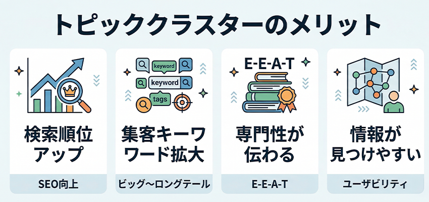 トピッククラスターのメリット