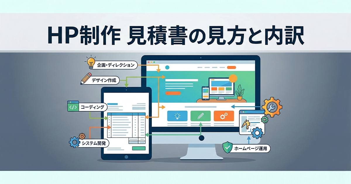 HP制作 見積書の見方と内訳