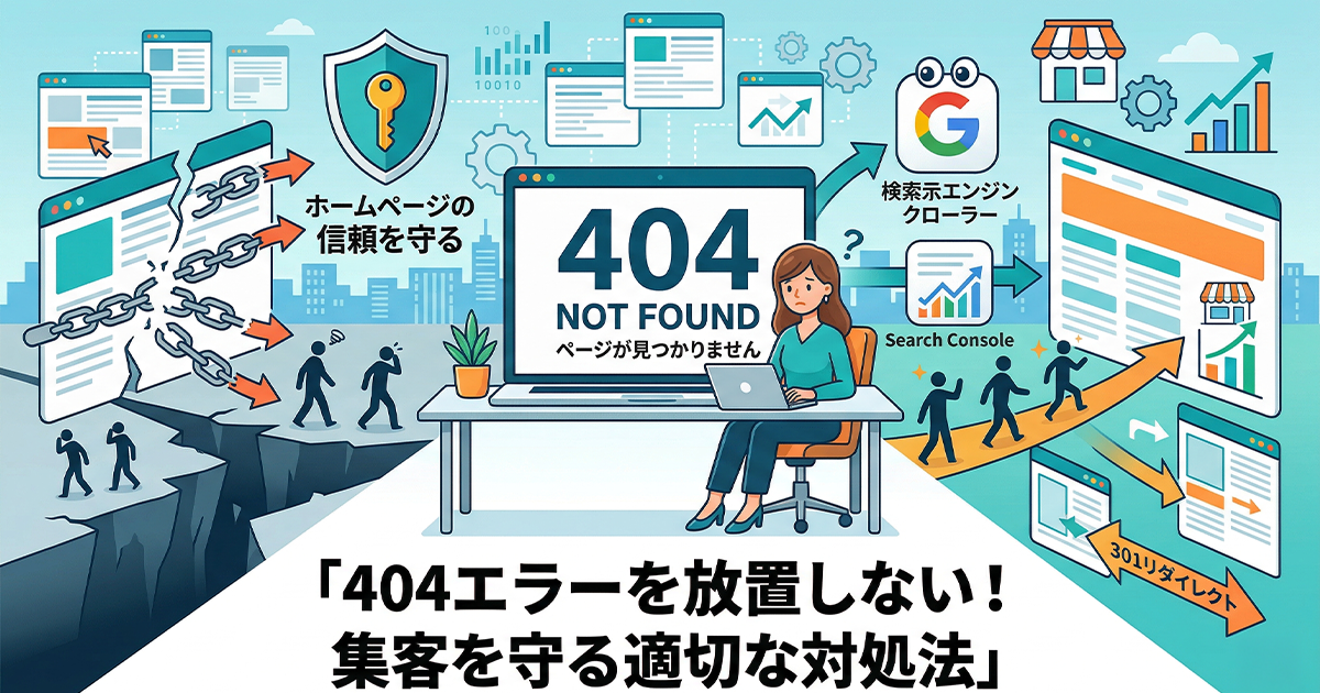 404 Not Found（404エラー）を放置しない！集客を守る適切な対処法
