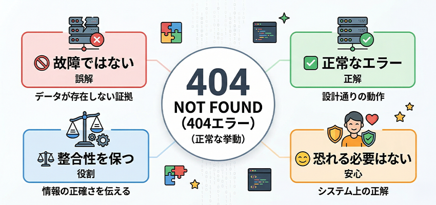 404 NOT FOUNDは正常なエラー