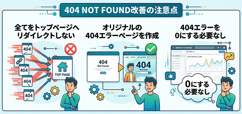 404 NOT FOUNDを改善する時の注意点