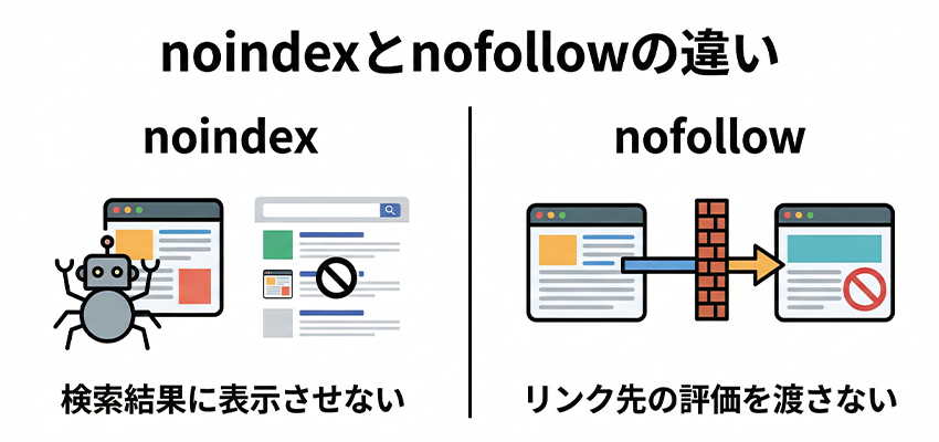 noindexとnofollowの違い