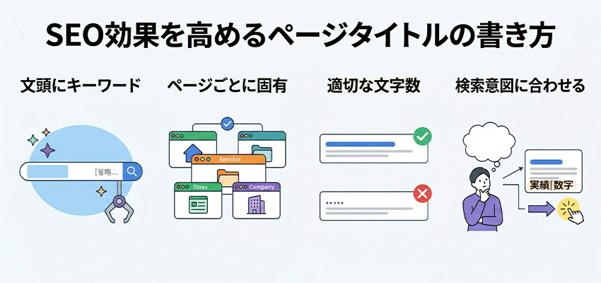 SEO効果を高めるページタイトルの書き方
