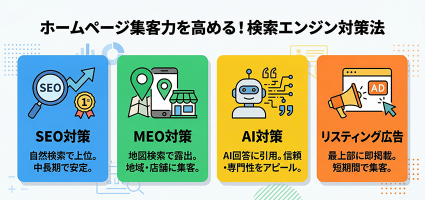 ホームページの集客力を高める検索エンジン対策法
