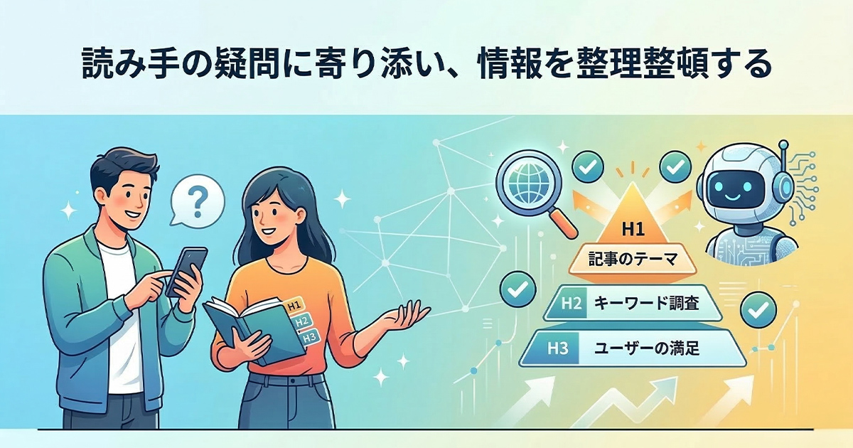 読み手の疑問に寄り添い、情報を整理整頓する