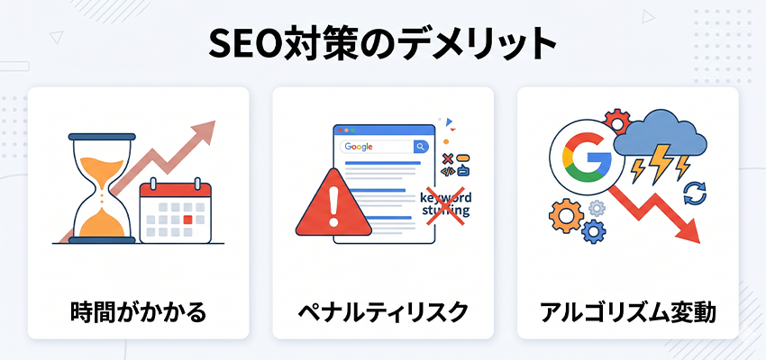 SEO対策のデメリット