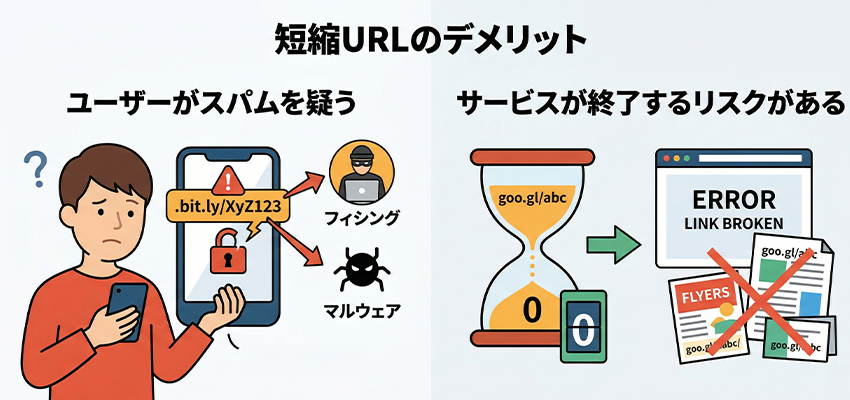 短縮URLのデメリット