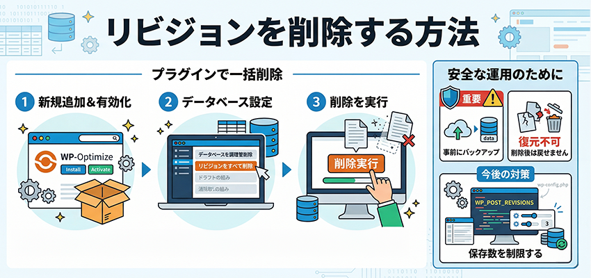 リビジョンを削除する方法