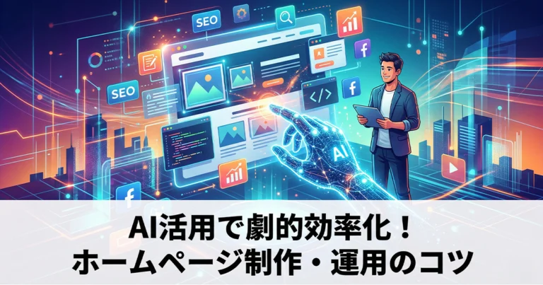 AIはホームページ制作・運用にどう役立つの？活用方法を教えて