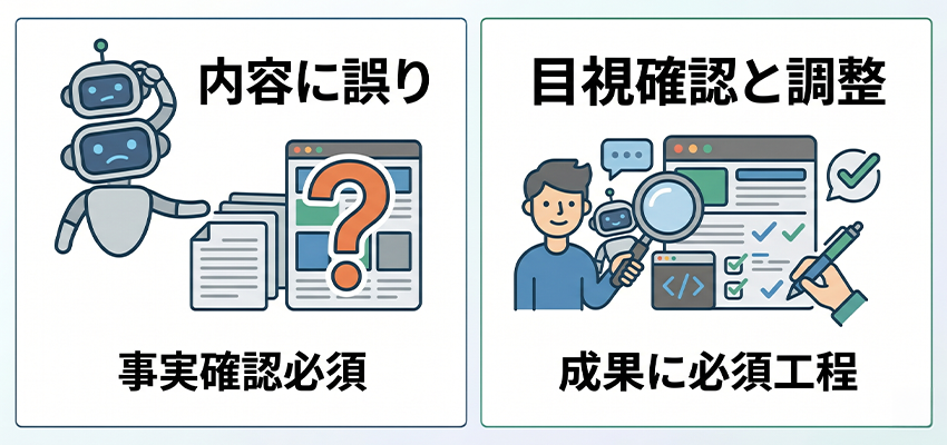 生成AIに頼ったホームページ制作・運用の注意点