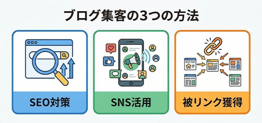 ブログ集客の3つの方法