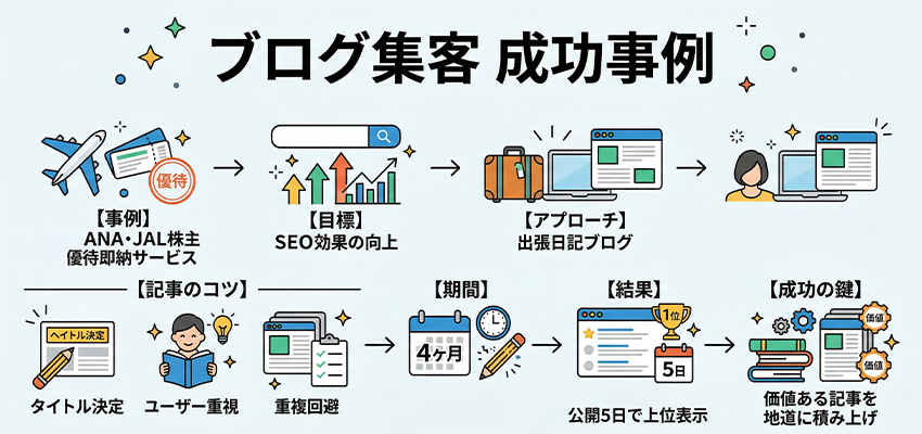 ブログ集客に成功した事例