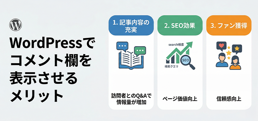 WordPressでコメント欄を表示させるメリット