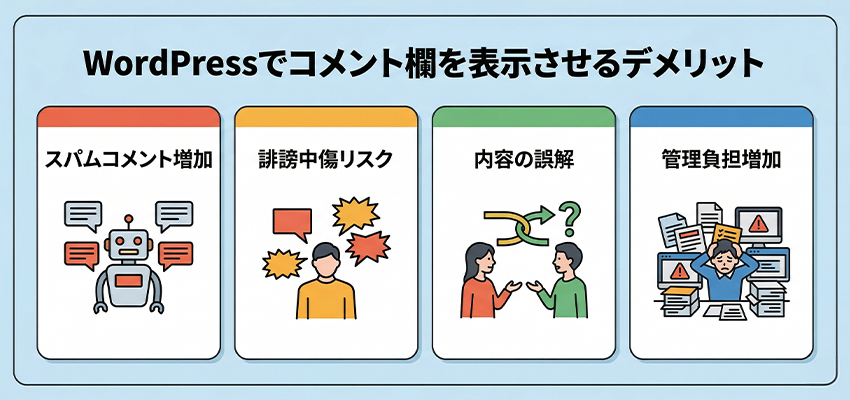 WordPressでコメント欄を表示させるデメリット